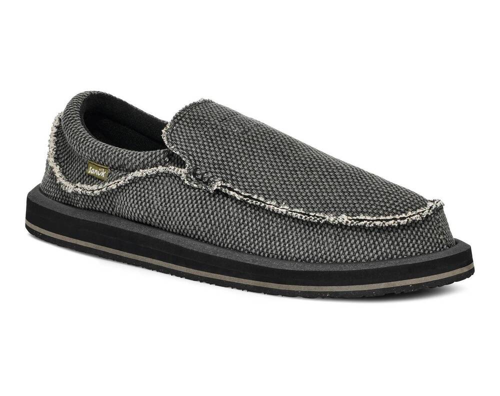 NEW SANUK men's chiba slip-on shoe in black